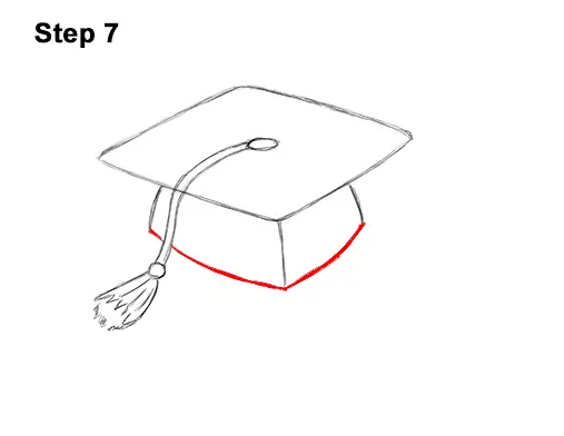 How to Draw Cartoon Graduation Cap Diploma Mortarboard 7