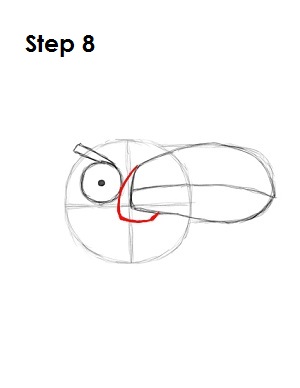 Draw Green Angry Bird Step 8