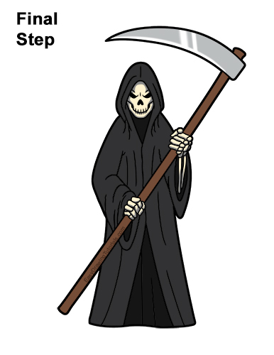 grim reaper without scythe sketch