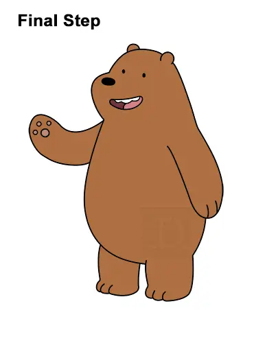 How to Draw Grizz Grizzly We Bare Bears