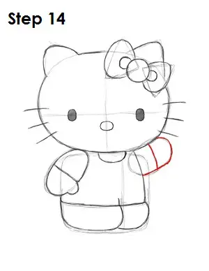 Draw Hello Kitty Step 14