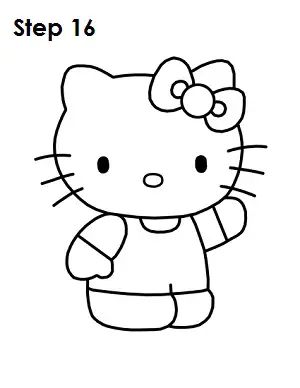Draw Hello Kitty Step 16