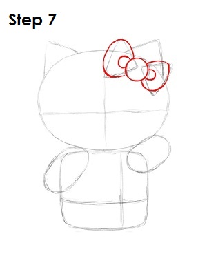 Draw Hello Kitty Step 7
