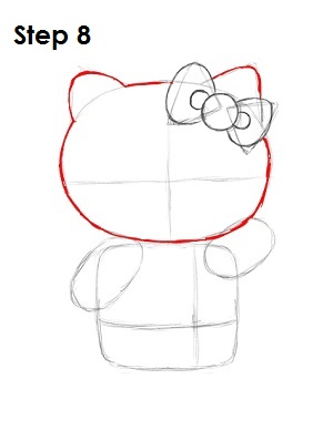 Draw Hello Kitty Step 8