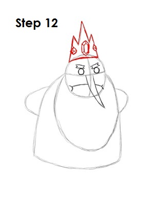 Draw Ice King Step 12