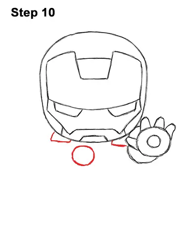 Draw Mini Chibi Cute Little Iron Man 10