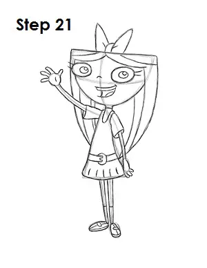 how to draw phineas and isabella