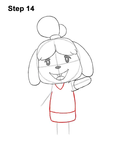 How to Draw Isabelle Animal Crossing Nintendo 14