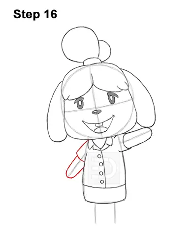 How to Draw Isabelle Animal Crossing Nintendo 16