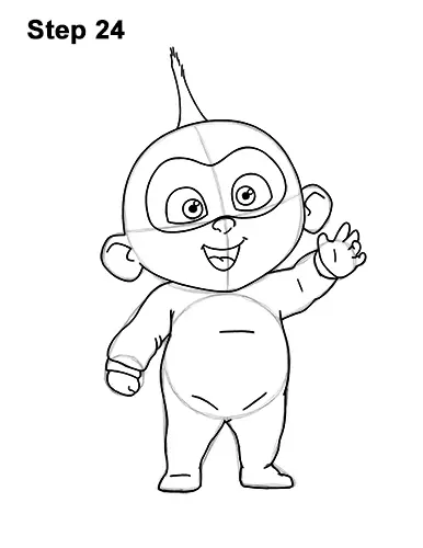 How to Draw Jack Jack Cute Baby Incredibles 24