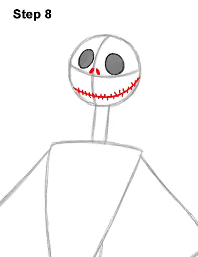 How to Draw Jack Skellington Nightmare Before Christmas Full Body 8
