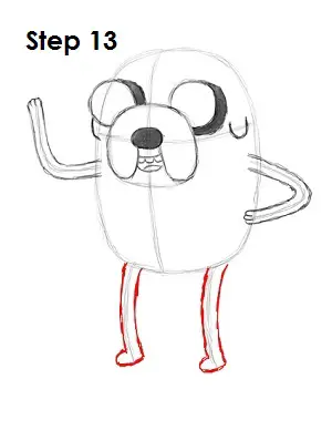 Draw Jake Adventure Time Step 13