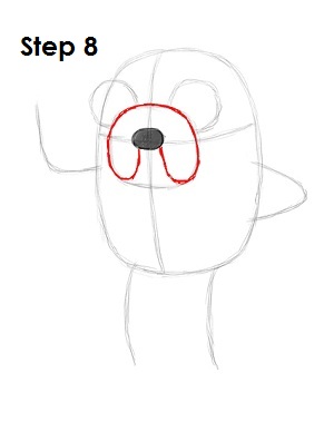 Draw Jake Adventure Time Step 8