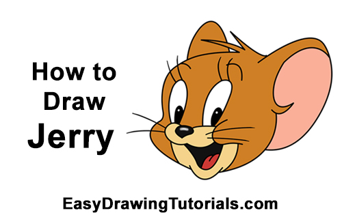 How to Draw Jerry Mouse Head Tom and Jerry