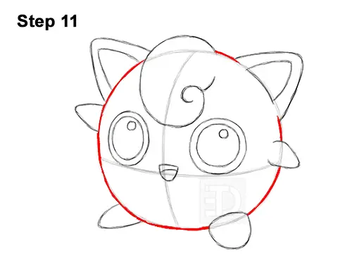 How to Draw Cute Jigglypuff Pokemon 11