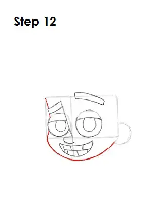 Draw Johnny Test Step 12