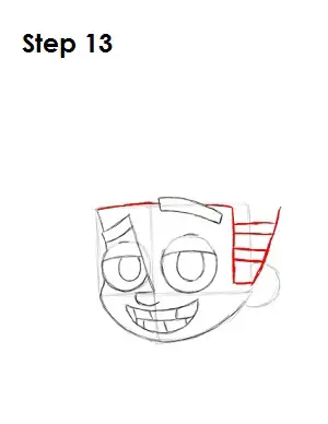 Draw Johnny Test Step 13