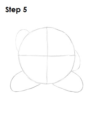 Draw Kirby Nintendo Step 5
