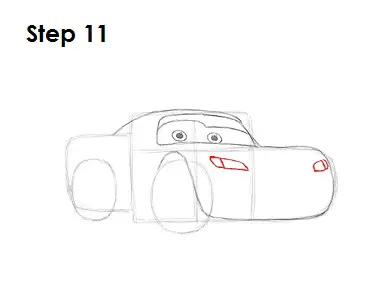 Draw Lightning McQueen Step 11