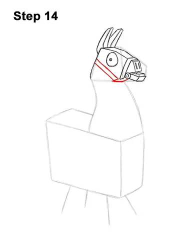 How to Draw Fortnite Loot Llama pinata 14