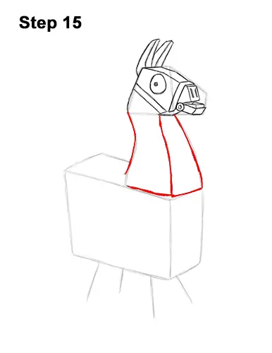 How to Draw Fortnite Loot Llama pinata 15