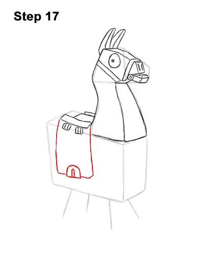 How to Draw Fortnite Loot Llama pinata 17