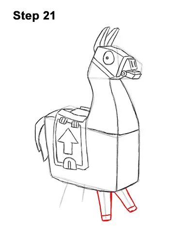 How to Draw Fortnite Loot Llama pinata 21