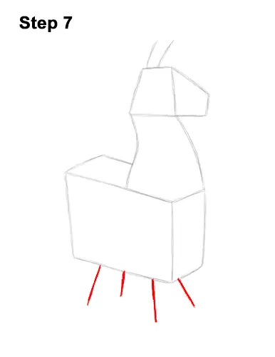How to Draw Fortnite Loot Llama pinata 7