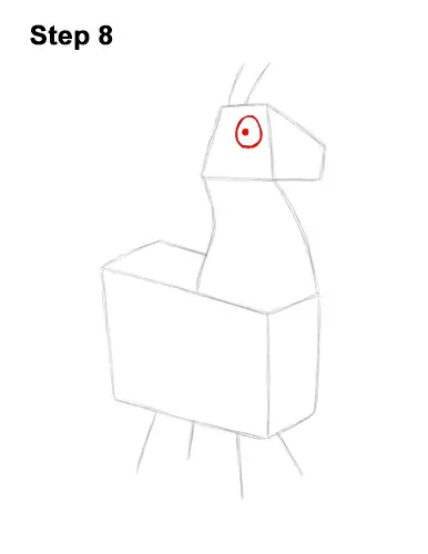 How to Draw Fortnite Loot Llama pinata 8
