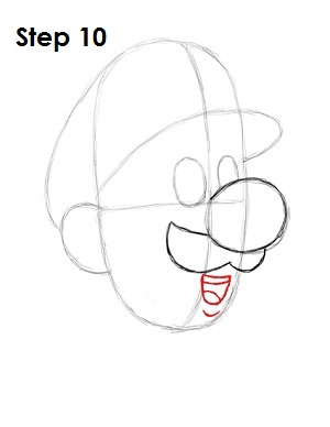 How to Draw Luigi Step 10