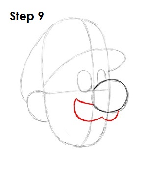 How to Draw Luigi Step 9