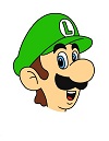 How to Draw Luigi Head
