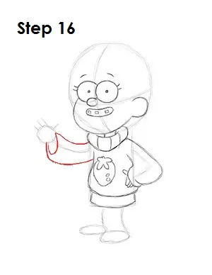 How to Draw Mabel Pines Step 16