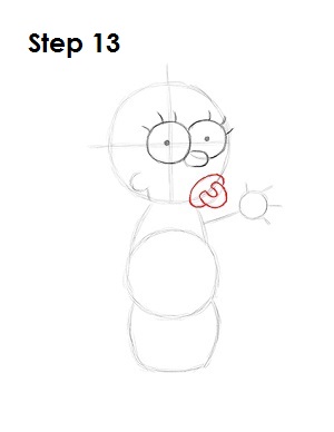 How to Draw Maggie Simpson Step 13