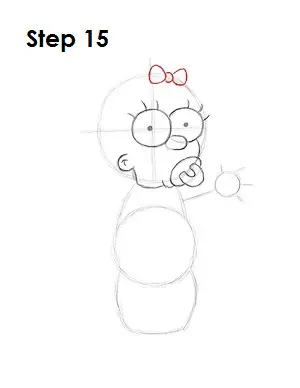 How to Draw Maggie Simpson Step 15