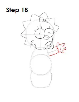 How to Draw Maggie Simpson Step 18