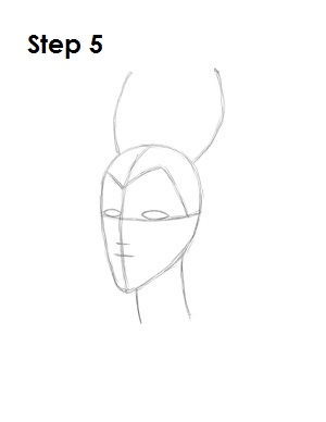 How to Draw Maleficent Step 5