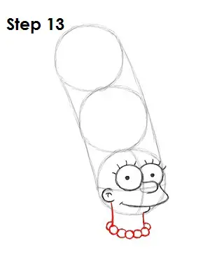Draw Marge Simpson Step 13