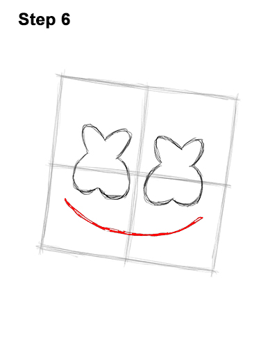 How to Draw Marshmello Marshmallow DJ Head 6