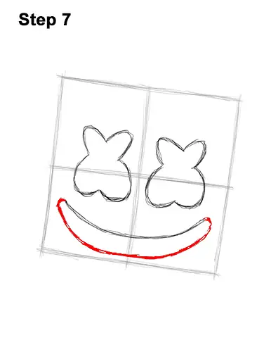 How to Draw Marshmello Marshmallow DJ Head 7