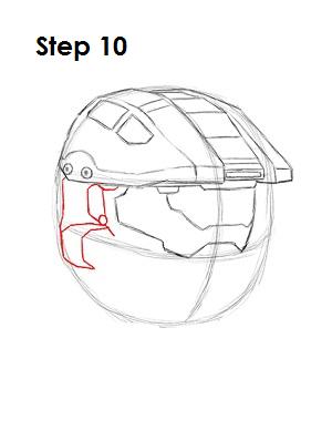 How to Draw Master Chief Step 10