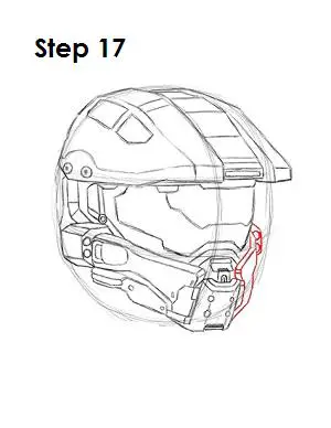 How to Draw Master Chief Step 17