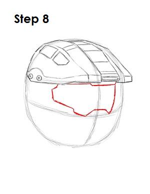 How to Draw Master Chief Step 8