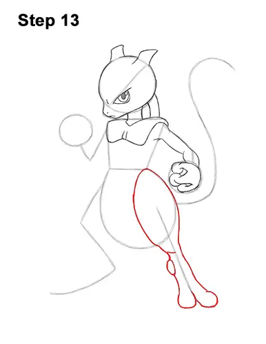 How to Draw Mewtwo Pokemon 13