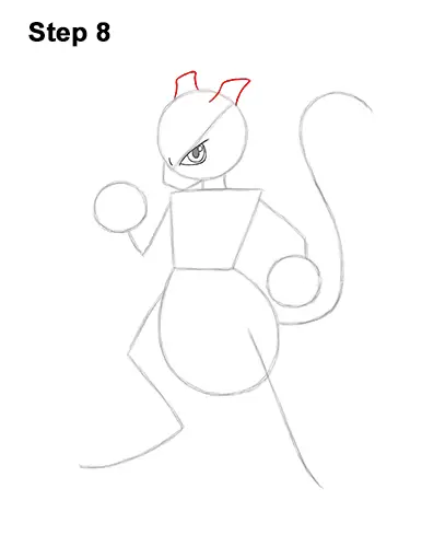How to Draw Mewtwo Pokemon 8