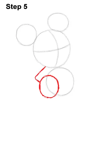 How to Draw Classic Mickey Mouse Full Body Disney 5