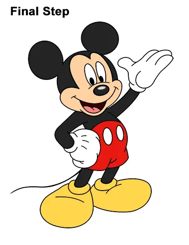 How to Draw  Mickey  Mouse Full Body 