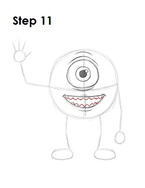How to Draw Mike Wazowski Step 11