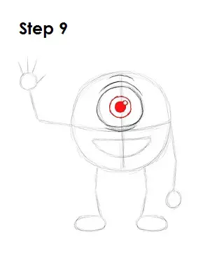 How to Draw Mike Wazowski Step 9