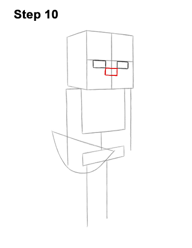 How to Draw a Skeleton from Minecraft Step-by-Step Pictures